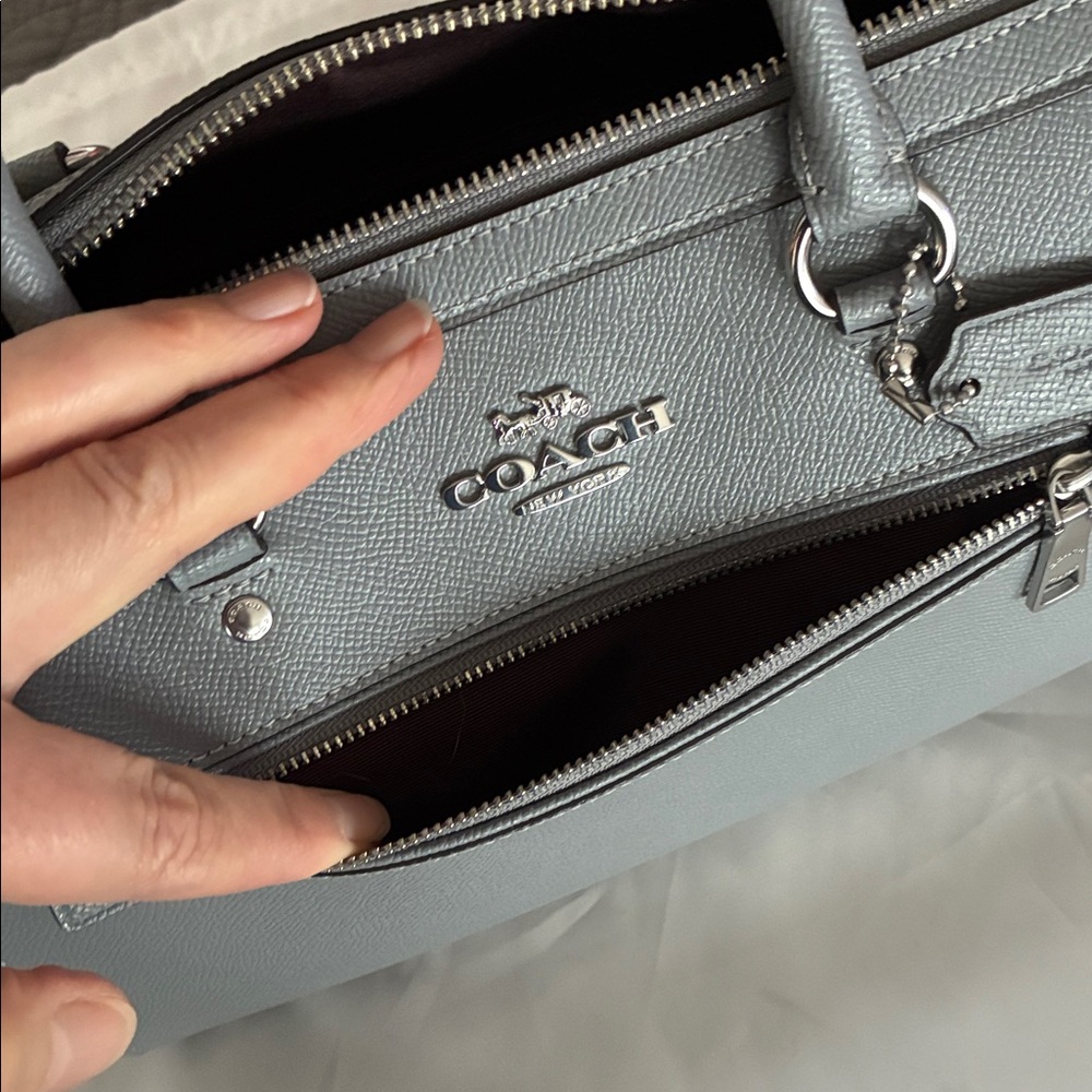 Coach Gray Satchel Bag w/dustbag - Picture 7 of 14